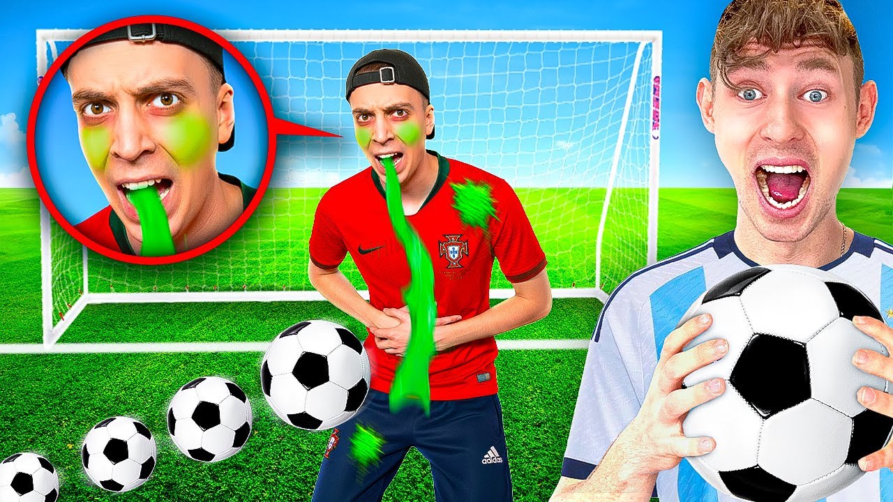 YOUTUBER MUSS sich bei FUSSBALL-CHALLENGE &Uuml;BERGEBEN! 🤢(Eskaliert)