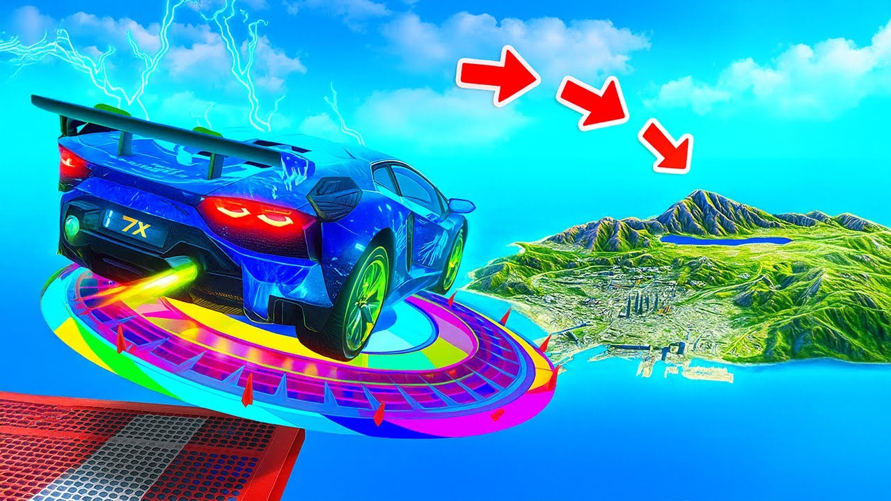 ZUFÄLLIGE AUTOS springen über die STADT in GTA 5!🚗