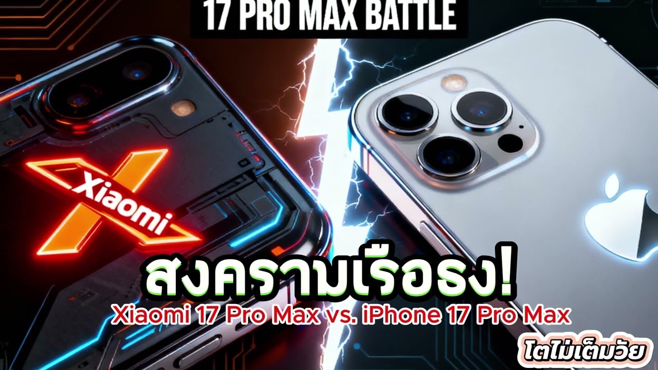 ราคาต่างกันครึ่งแสน! สเปคต่างกันแค่ไหน? Xiaomi 17 Pro Max ที่ท้าชน iPhone 17 Pro Max! วัดกันทุกเม็ด