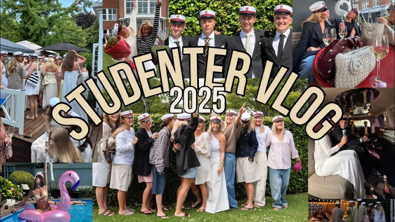 STUDENTER VLOG (jeg bliver student, galla, vognkørsel og gilder) +18