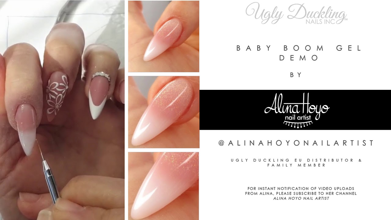 Baby Boomer  Gel with Glitter Demo by @AlinaHoyoNailArtist - Ugly Duckling Nails
