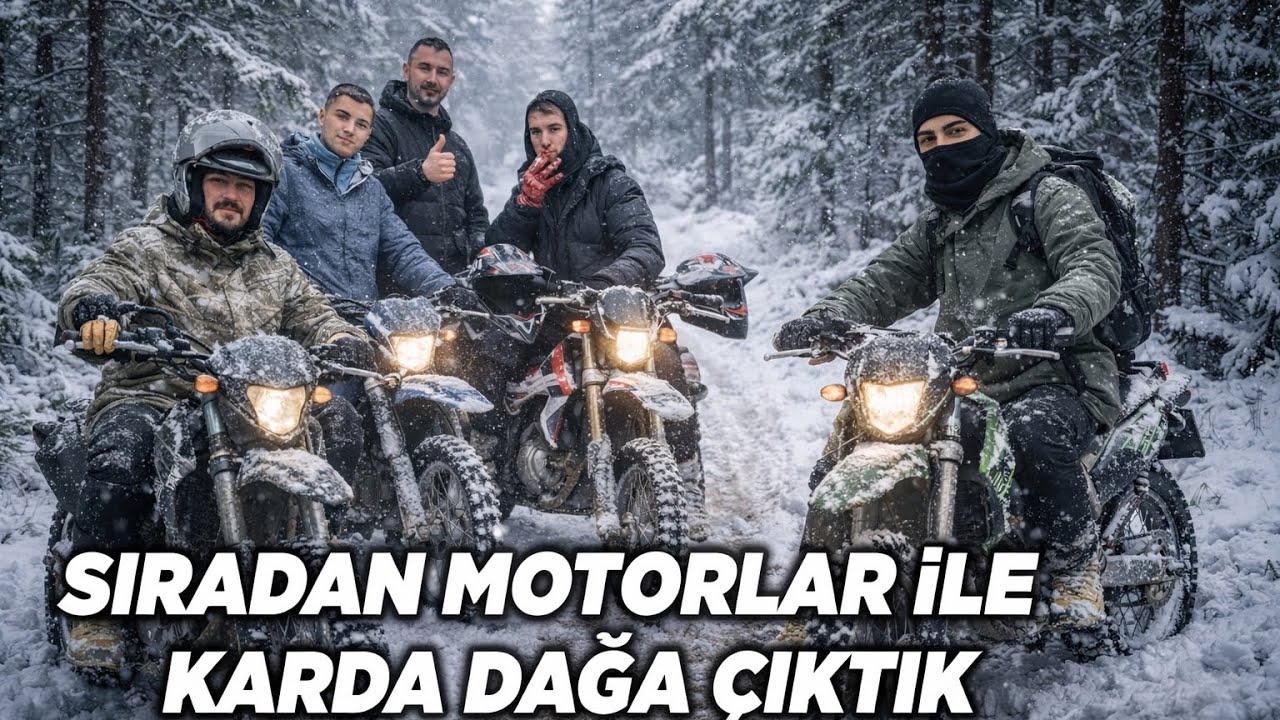 ULUS Dağında sıradan motorlar ile kış sürüşü (janta halat sardım) ZORLU YOLCULUK!!