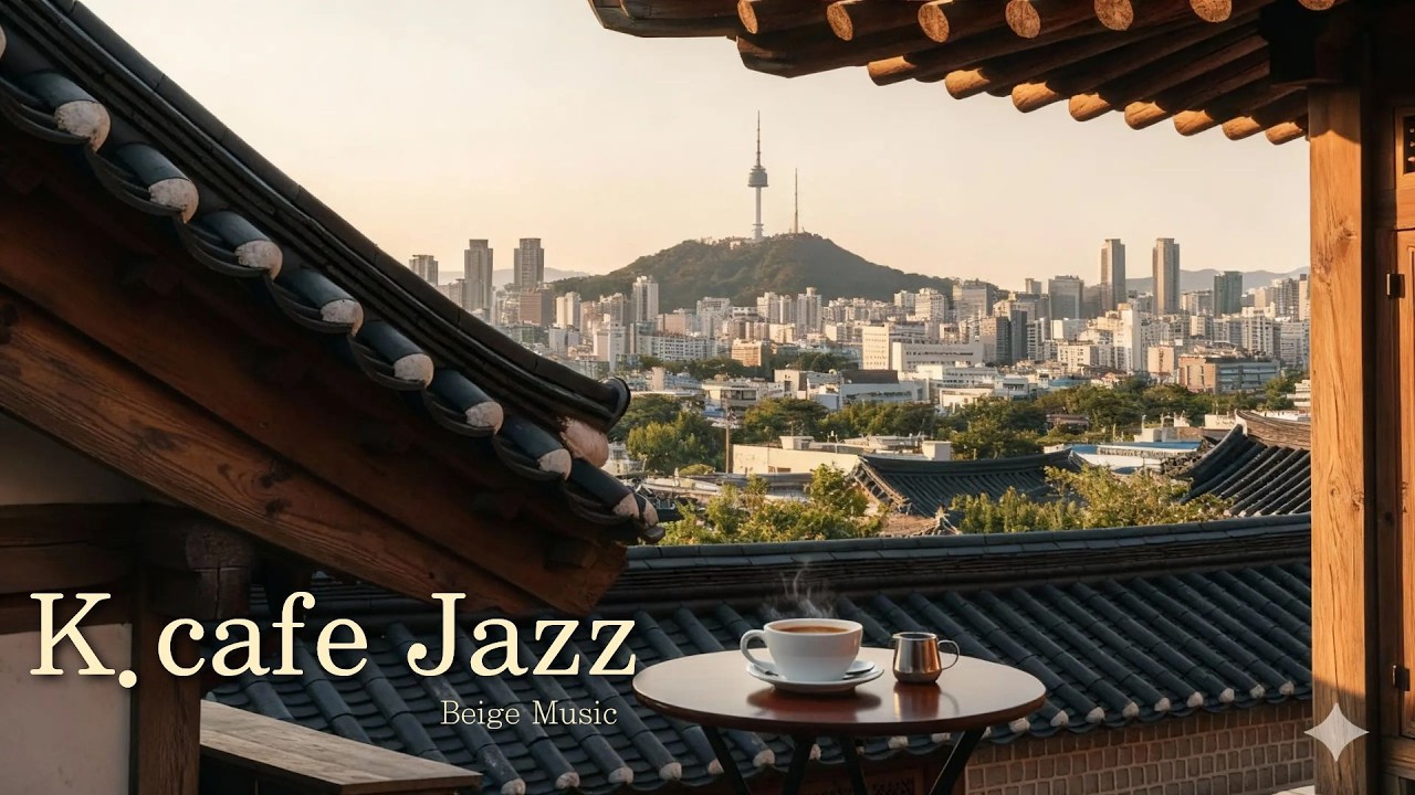 K.CAFE JAZZ ☕️ Trendy Seoul Vibes for Your Daily Flow | Hanok View | 3 Hours