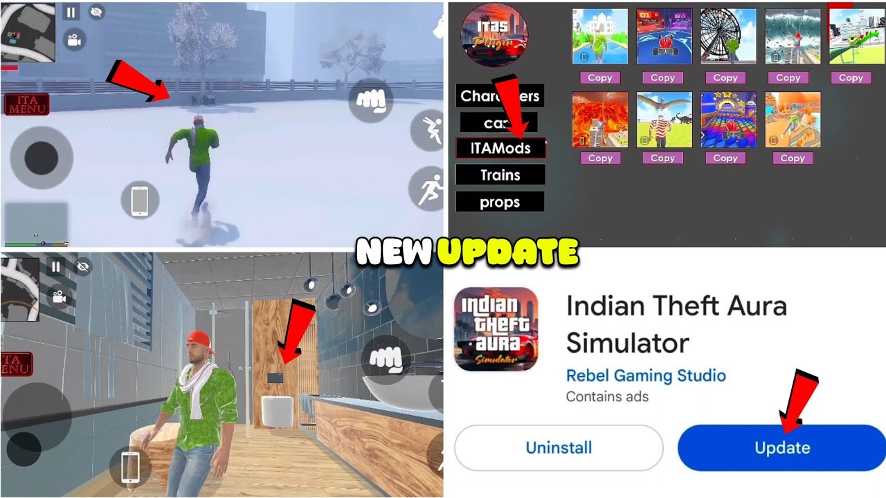 Indian Theft Aura Simulator Special Update of This month | New winter Mod In Itas Plugin App New Mod