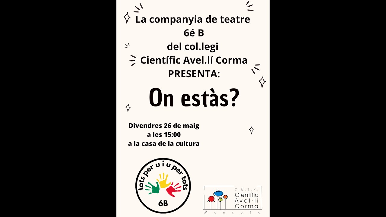 ON ESTÀS? - Tots per u i u per tots 6é B