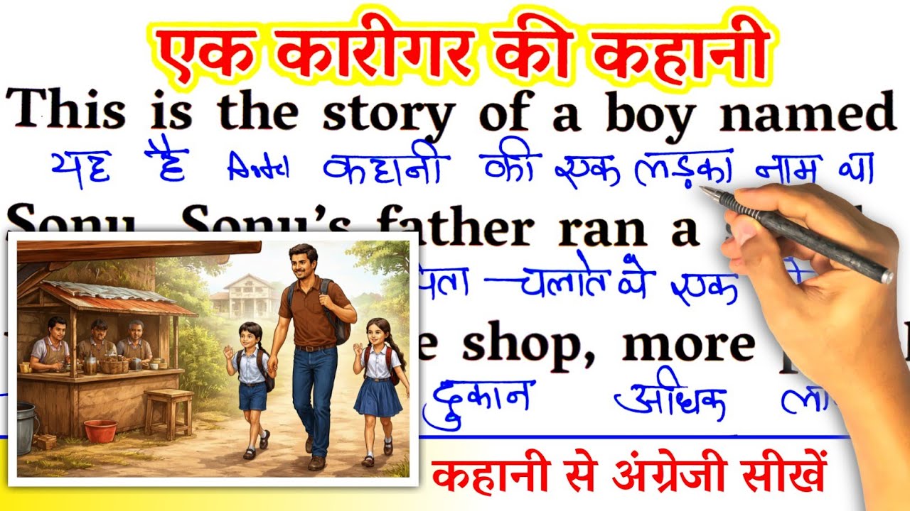 Story Of A Carpenter / Zero से इंग्लिश पढ़ना कैसे सीखें / english reading for beginners / English 