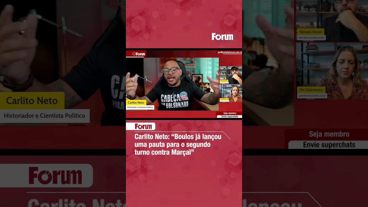 Carlito Neto &ldquo;Boulos j&aacute; lan&ccedil;ou uma pauta para o segundo turno&nbsp;contra&nbsp;Mar&ccedil;al&rdquo;