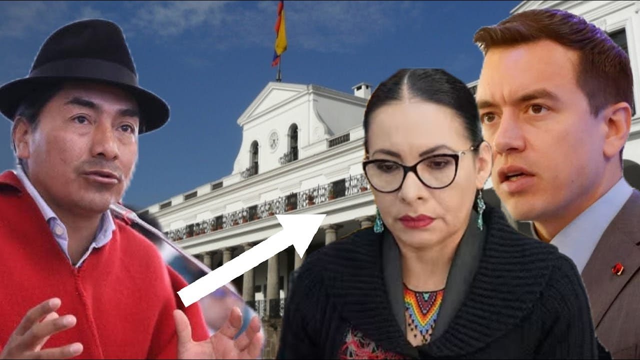 Leonidas Iza lashes out against the President of the CNE, Diana Atamaint