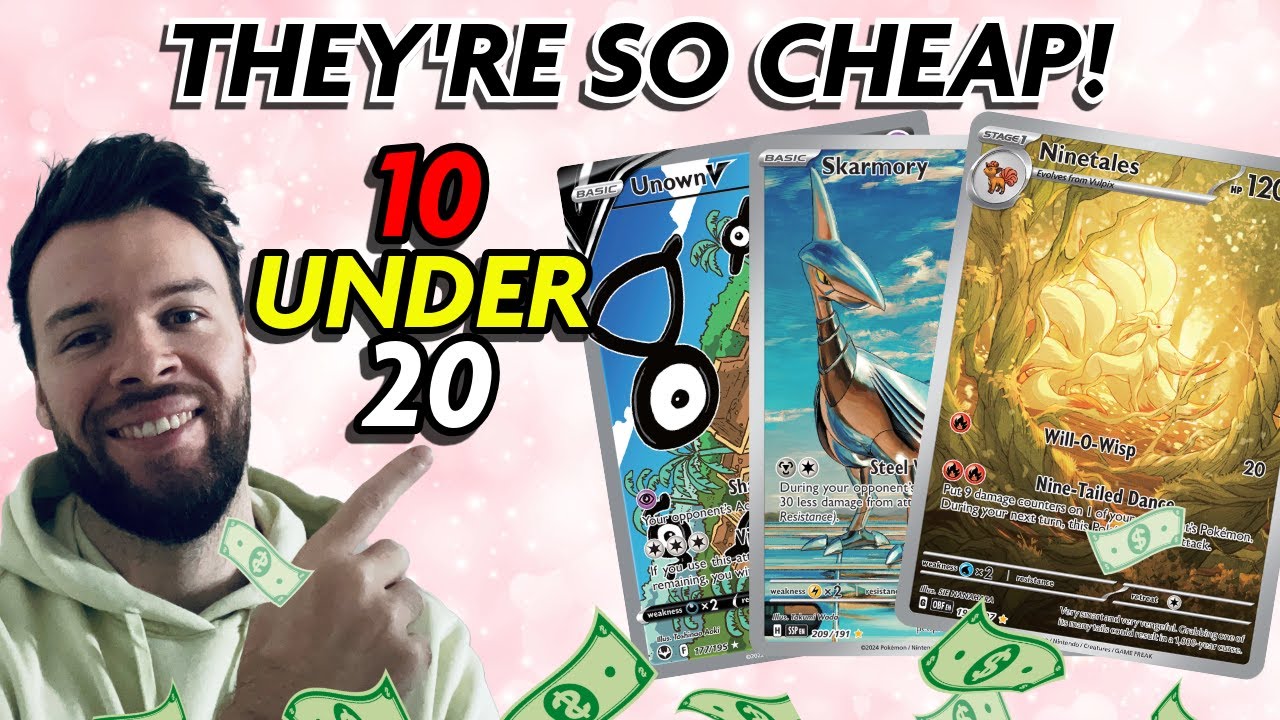 10 Under 20! 10 of The Best Pokemon Cards Under $20 Right NOW!