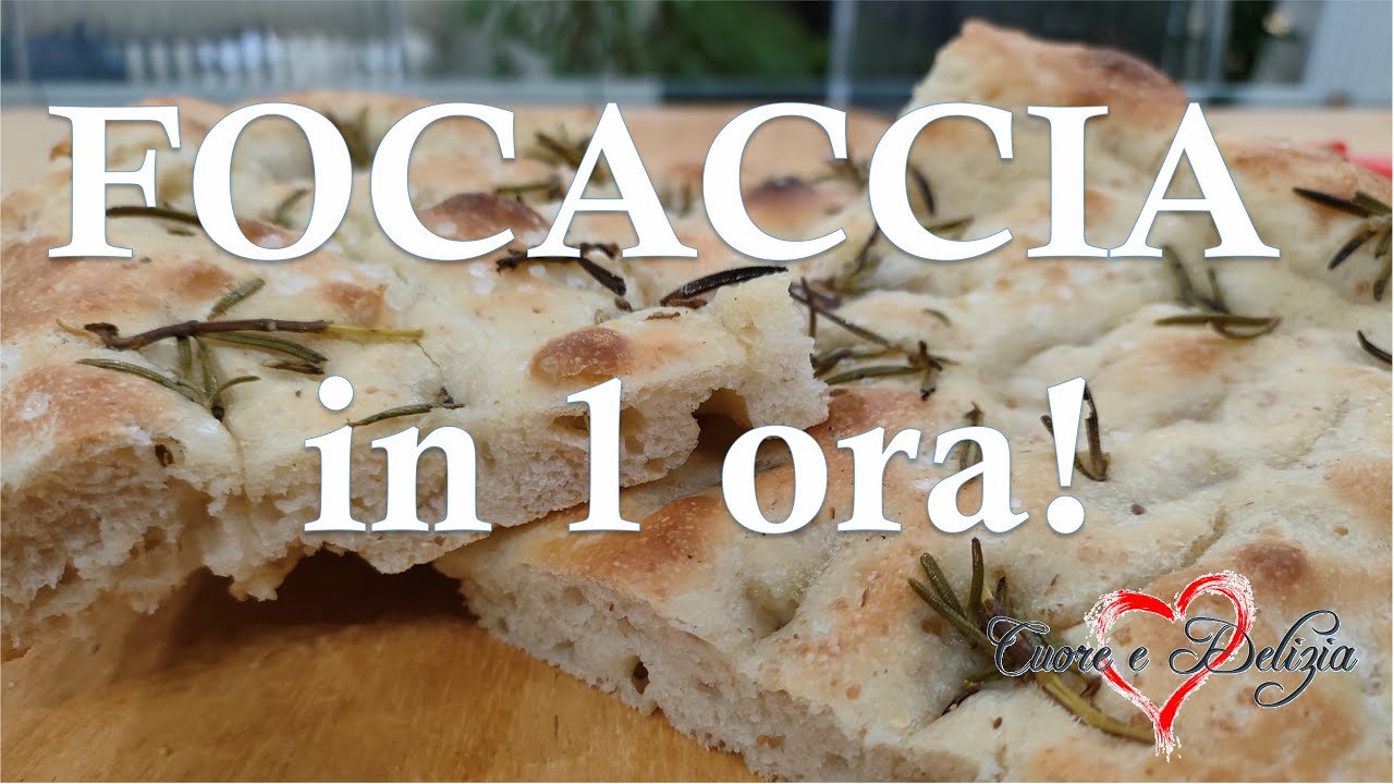 Focaccia veloce con le bolle in 1 ora! Croccante fuori e morbida dentro | La ricetta Cuore e Delizia