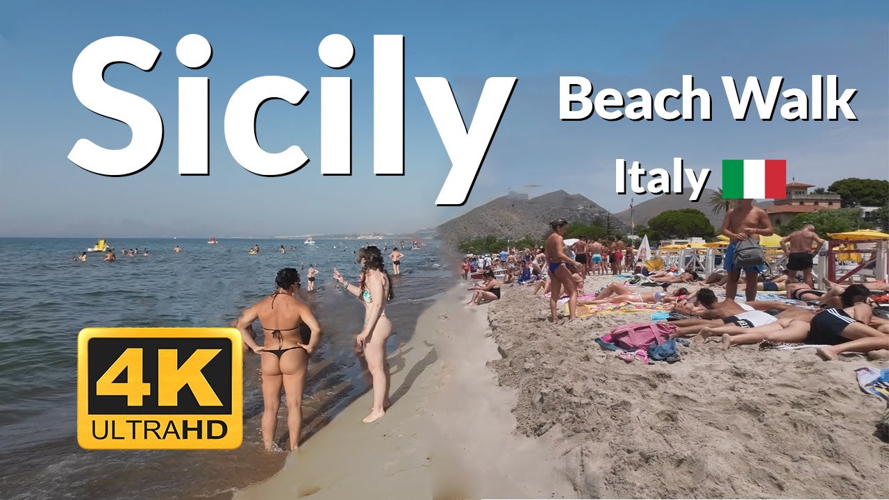 Sicily Beach Walk 4k Walking Tour Sicilian beaches Italy  🇮🇹