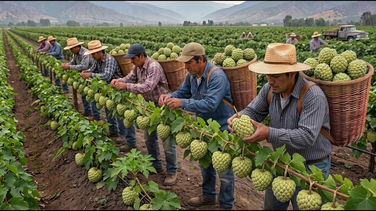 Inside the Orchard: Harvesting Giant 1kg Custard Apples for the Rainy Day Market