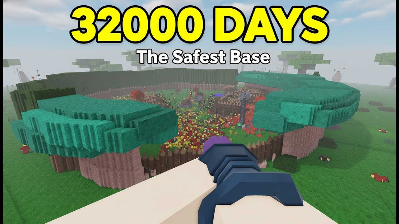 32000 Days to Build the SAFEST Base in 99 Nights in The Forest