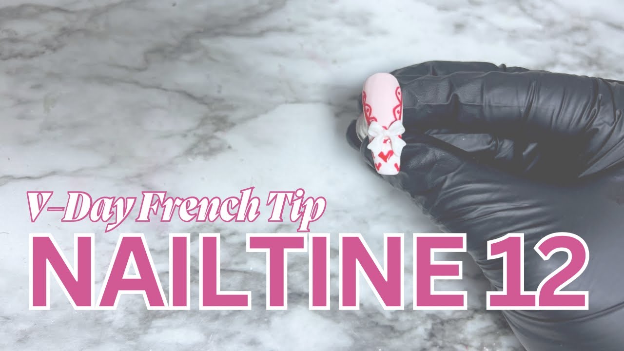 Nailtine Day 12 | Valentine’s Day French Tip Nail Art