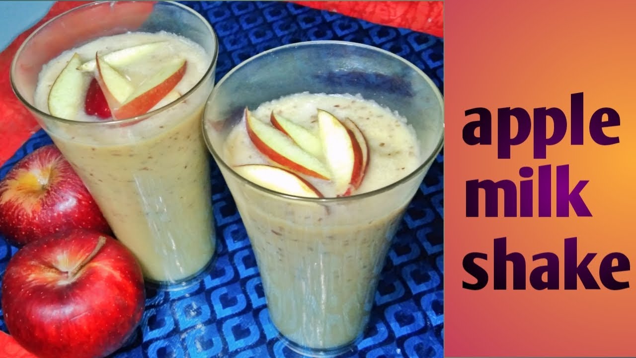 ||Apple milk shake || apple milk shake with 3 ingridients ||apple shake