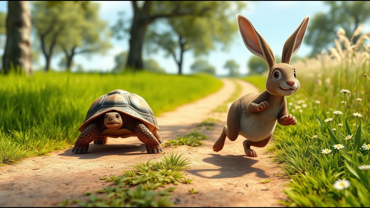 Черепаха и заяц 🐢🐇 | Соревнование мудрости | Забавные и поучительные истории для детей
