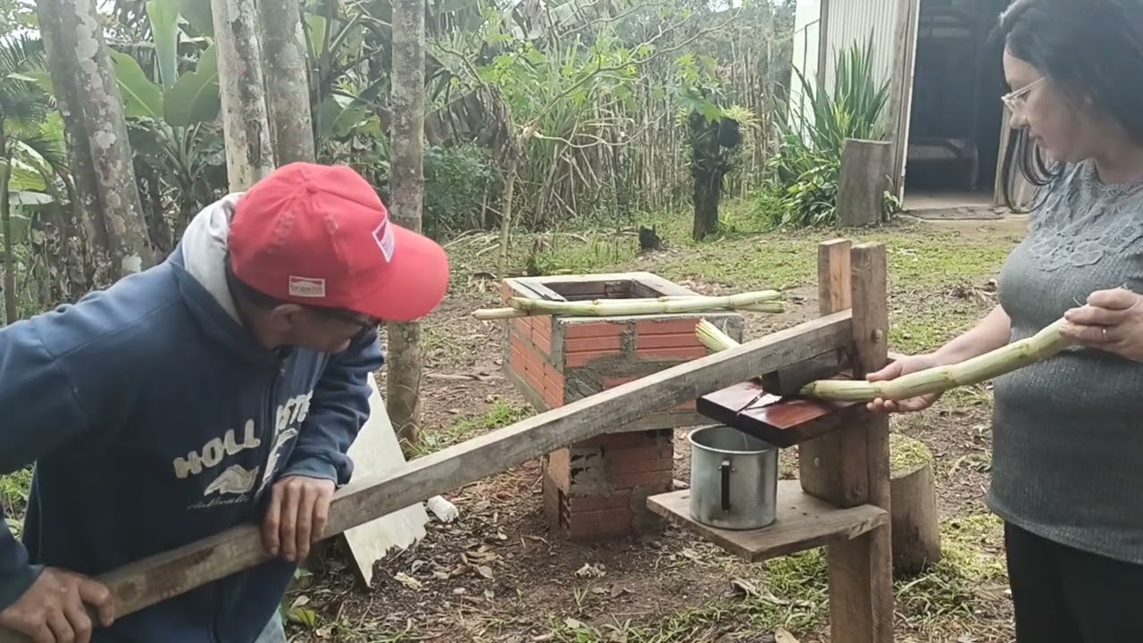 como fazer um engenho de cana caseiro facil