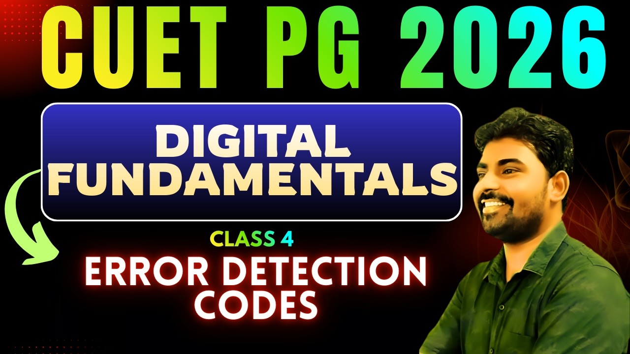 CUET PG MCA - Error Detection Codes Tutorial | CRC with Modulo-2 Division | Complete Guide