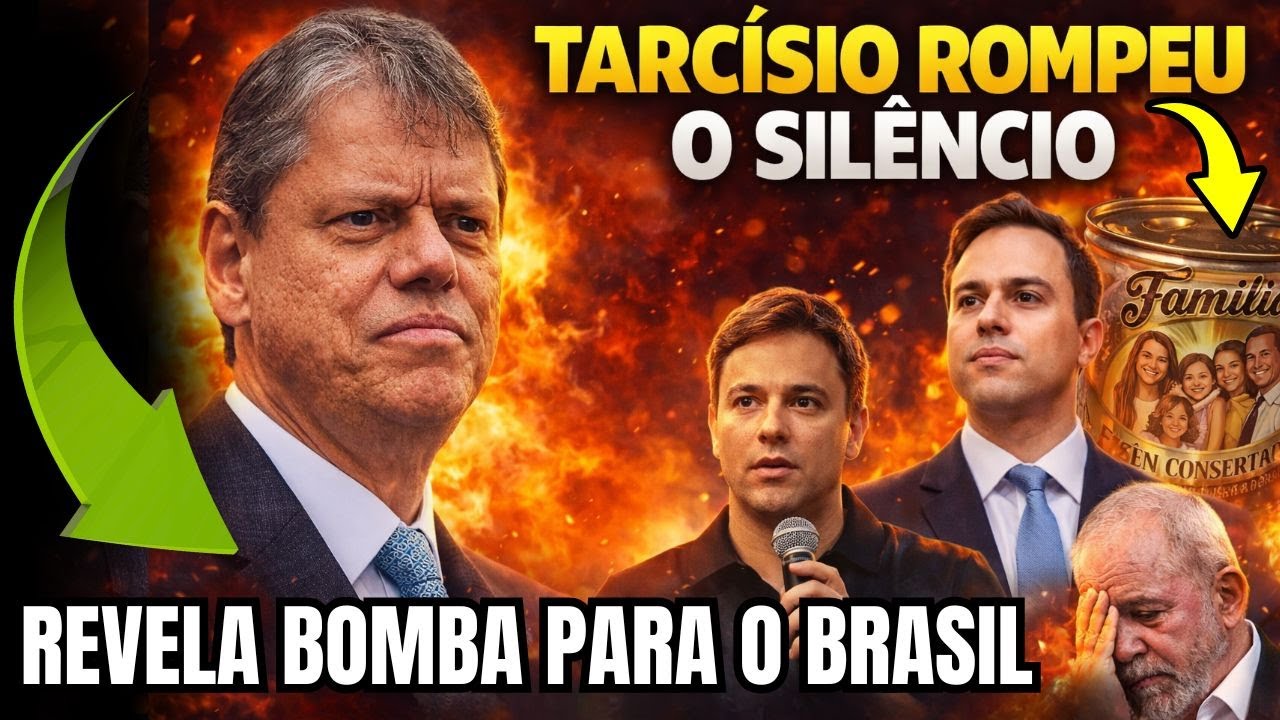 ATENÇÃO TARCÍSIO ROMPE O SILÊNCIO, REVELA BOMBA PARA O BRASIL | DECLARAÇÃO DA ZOMBARIA A BOLSONARO!