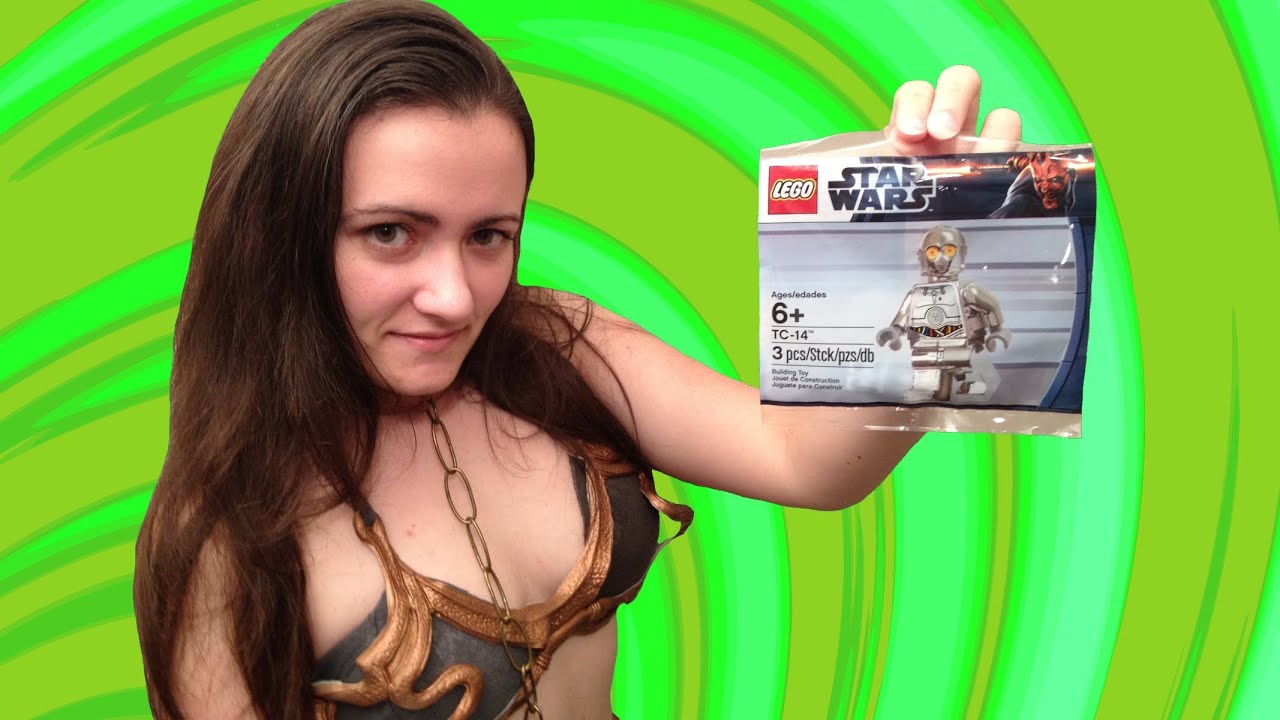 BrickQueen Slave Leia & Promo LEGO Chrome Silver TC-14 Droid Minifigure Opening Star Wars Review