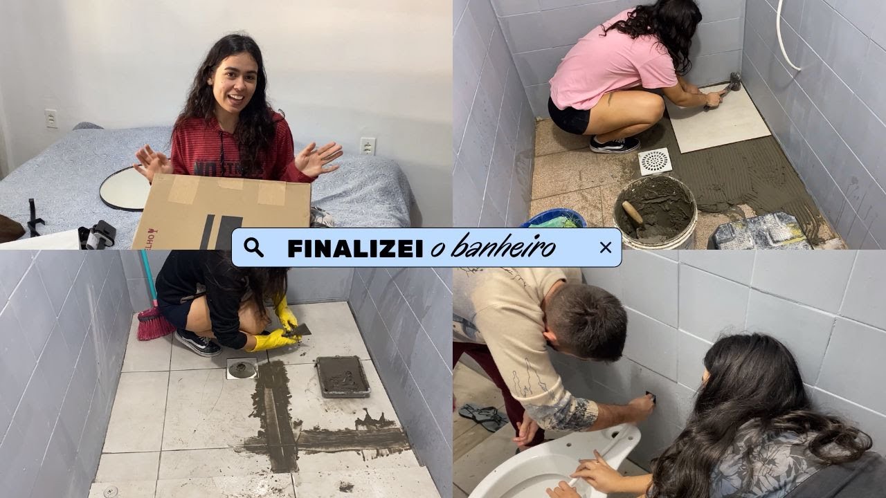 TERMINEI a TRANSFORMAÇÃO do banheiro! mostrei todo o RESULTADO para VOCES!🔨🚽❤️️