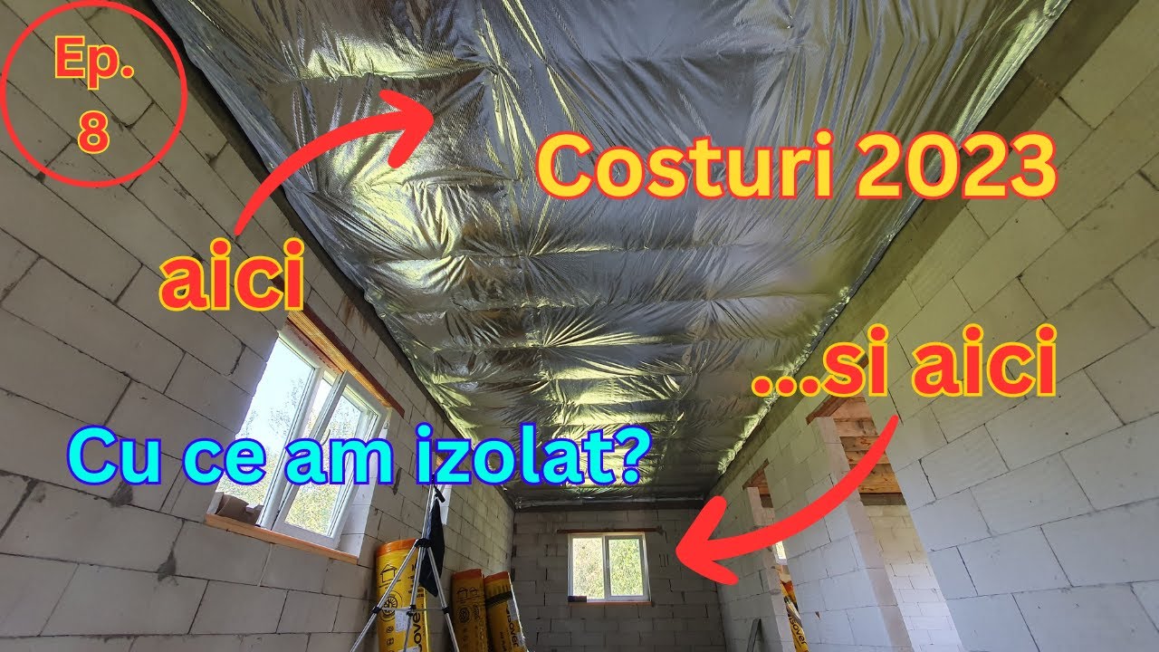 Ep. 8. Montez Ferestrele | Izolatie In Tavan | Bariera Vapori | Self build | Insulation 