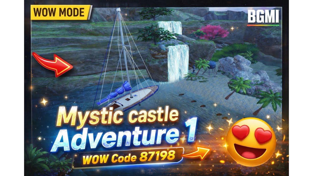 Mystic Castle Adventure 1 ⛰️ | WOW Mode BGMI 😱  | WOW Code 87198 | Secret Puzzle Map  #bgmi #wowmode