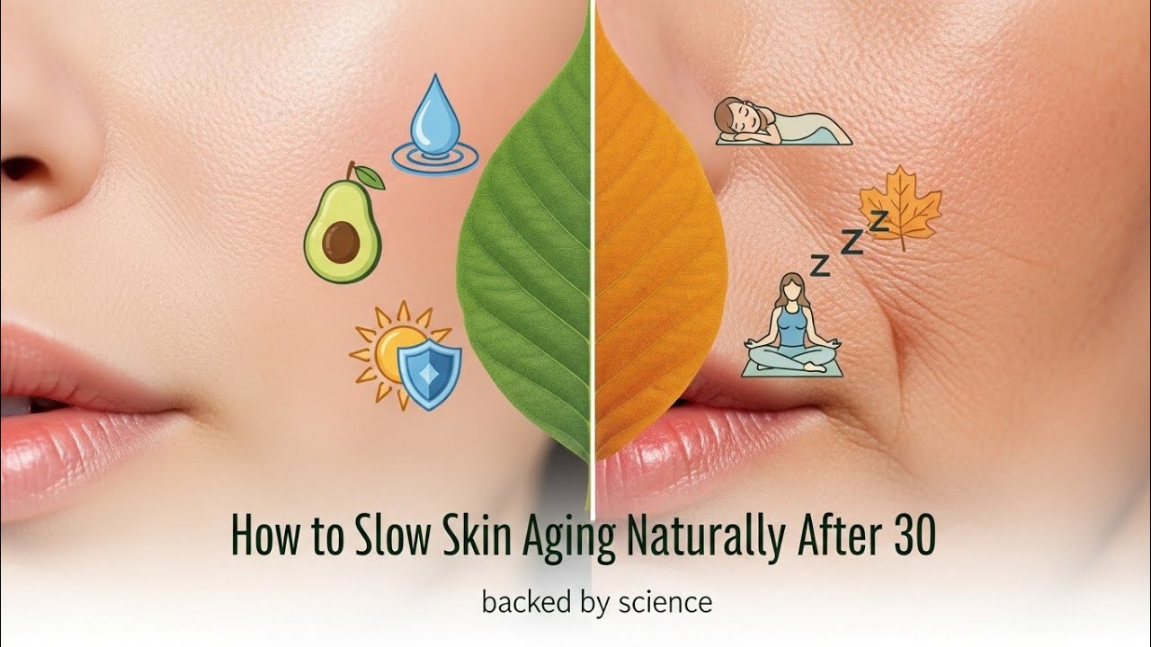 How to slow skin againg naturally after 30 (backed 