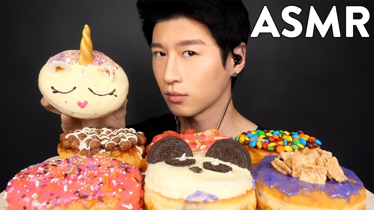 ASMR CALIFORNIA DONUTS & COFFEE (Whispering) SOFT + CRUNCHY EATING SOUNDS | Zach Choi ASMR