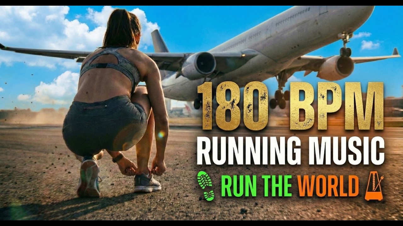 180 BPM RUN THE WORLD: 1 Hour Running Music Non-Stop Cadence Mix   #14 Metronome