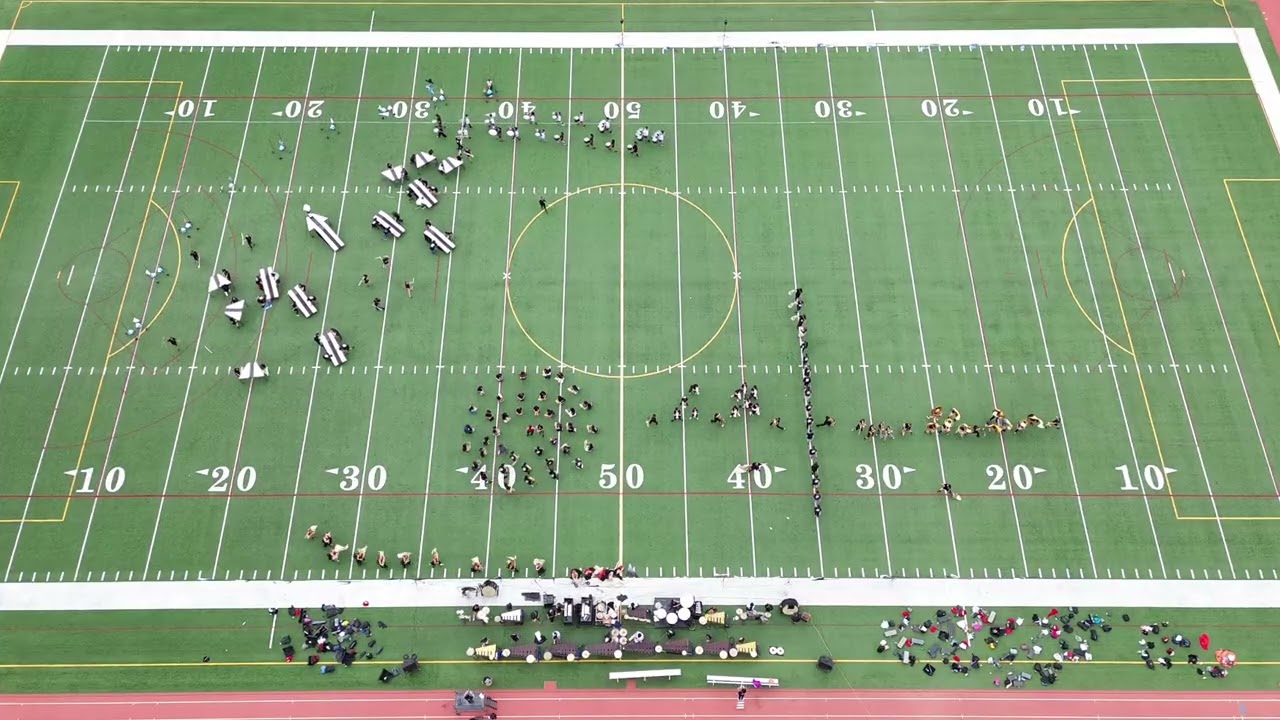 [DRONE] Woodbridge Marching Band Field Show Rehearsal 11/22/25 The Heist of the Century