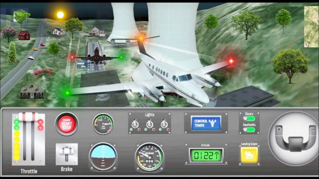 🔥KING B200 AIRPLANE TAKEOFF AND LANDING IN BEST SMOOTH GAME PLAY 🔥