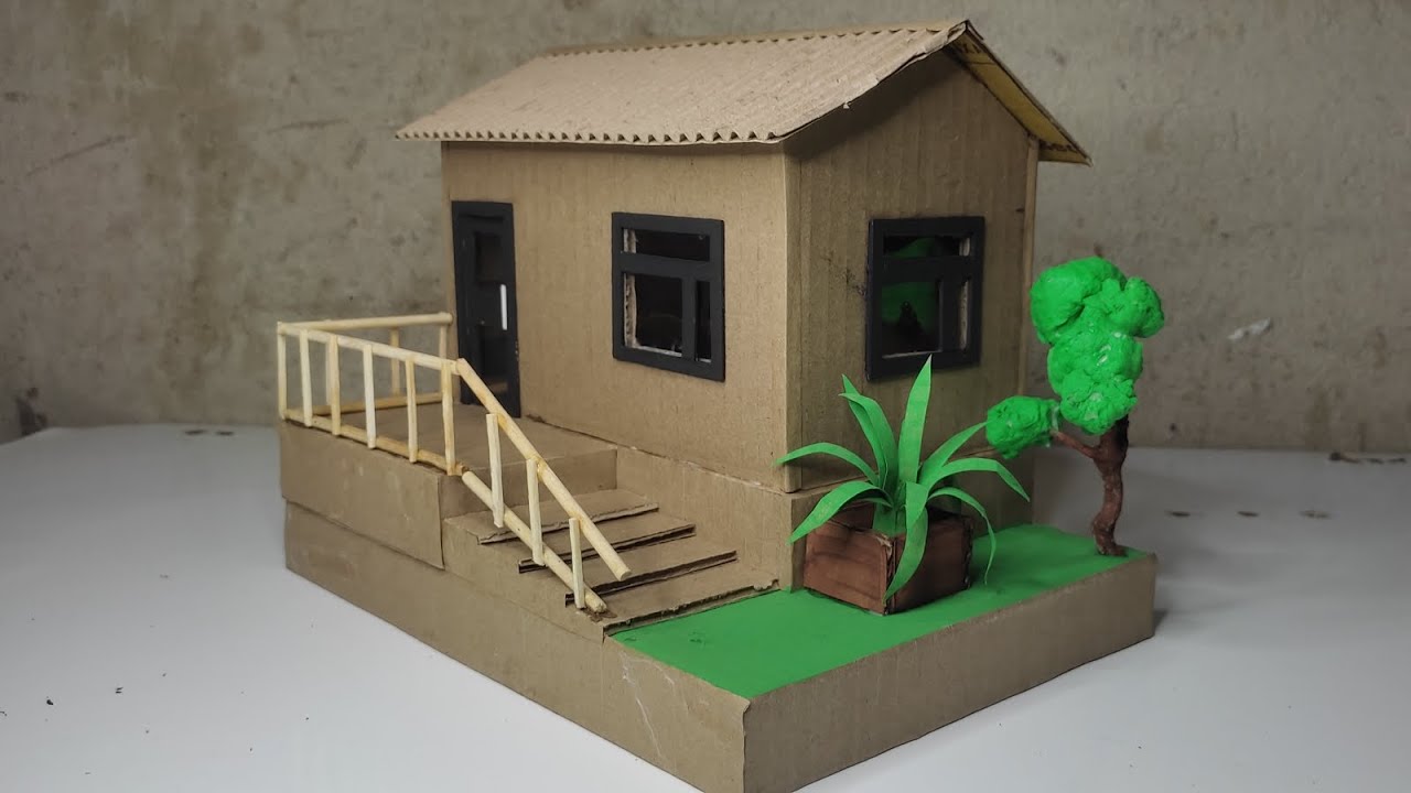 Como fazer casinha de papelão | 💡 idéia criativa com papelão @tudosobreartes-k3s 