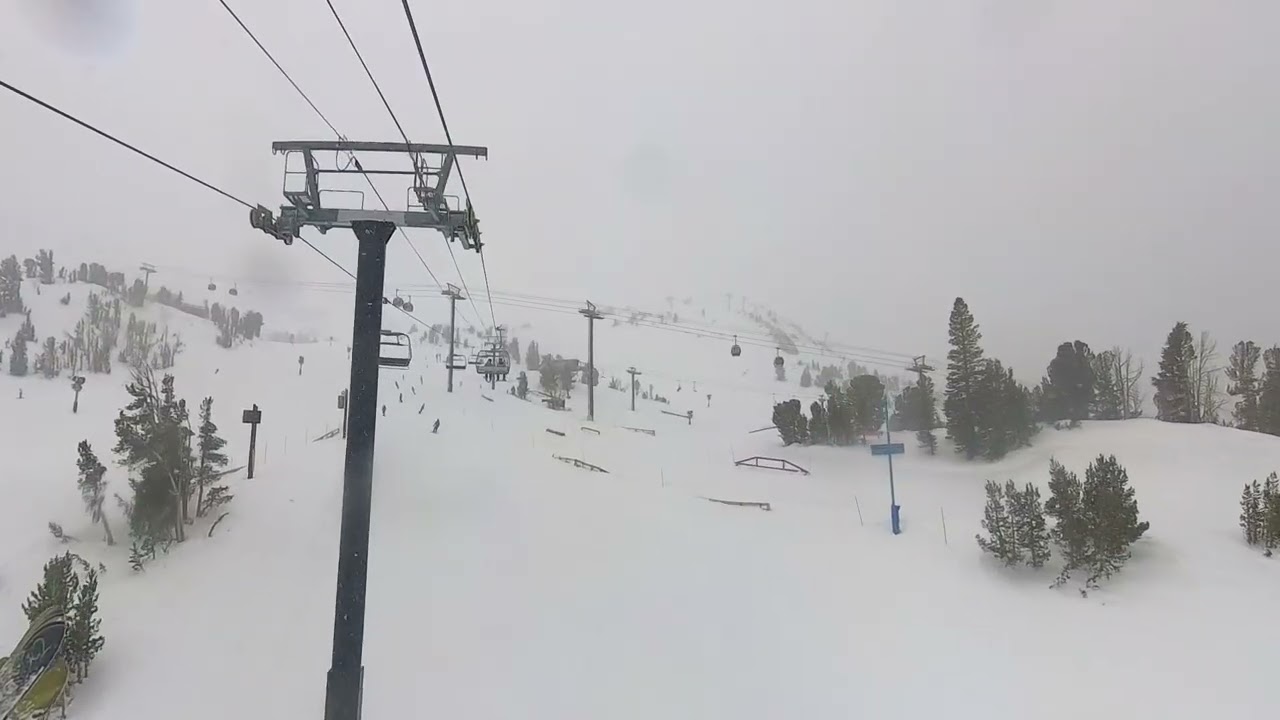 Ride The Lift SY26 Mammoth Mountain   Stump Alley Express   Snow Storm