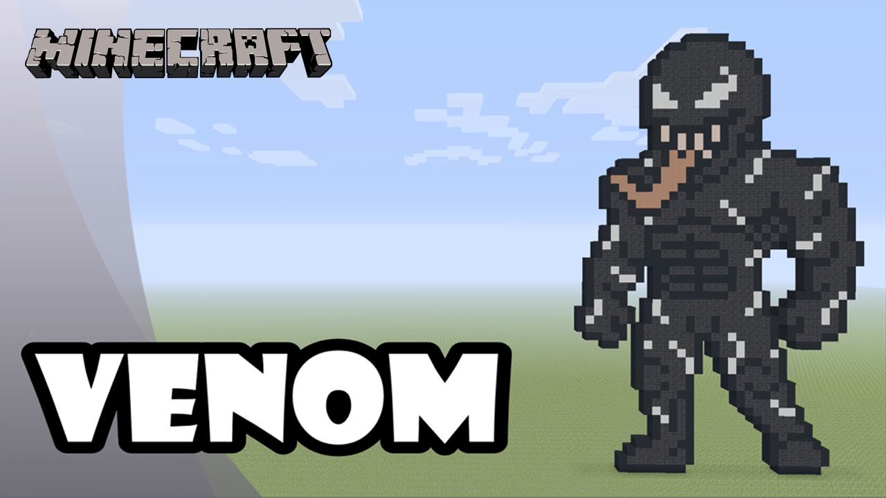 Minecraft: Pixel Art Tutorial: Venom (Venom Movie)