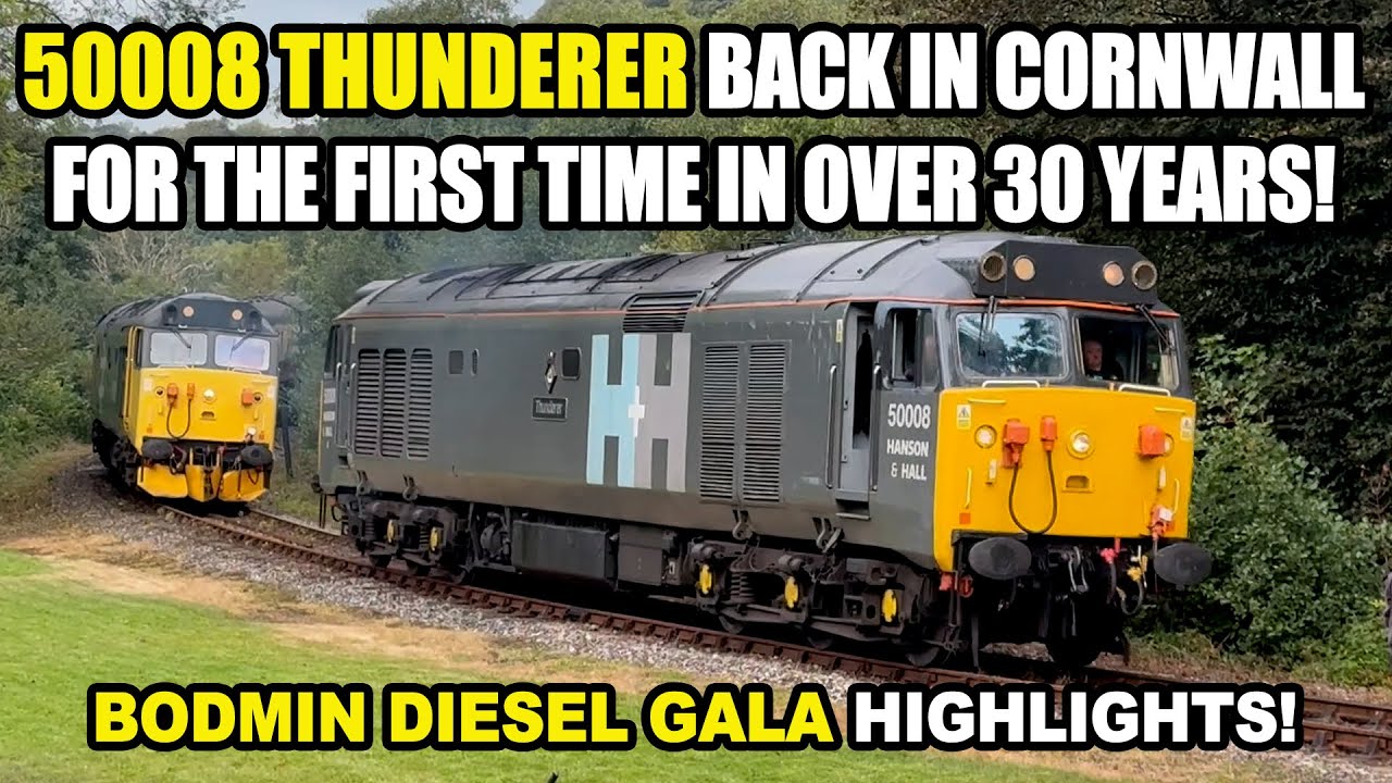 50008 'THUNDERER' RETURNS TO CORNWALL for the Bodmin & Wenford Railway DIESEL GALA! | 29.09.2024