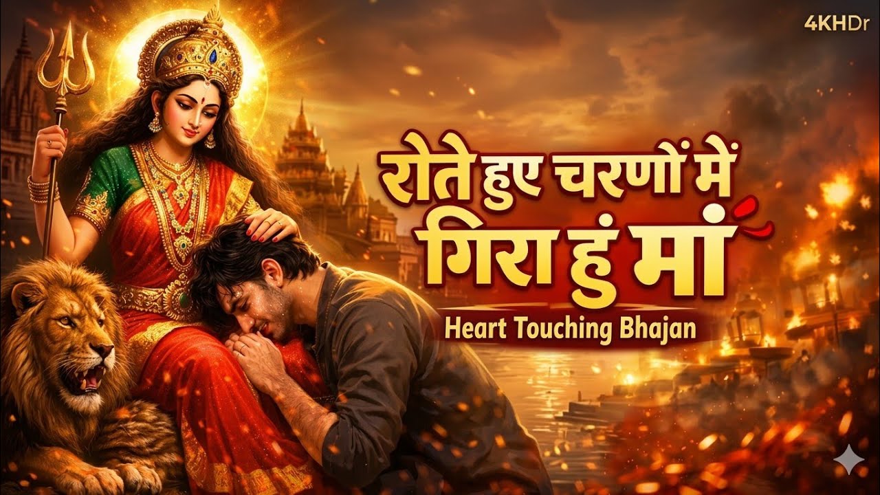 टूटा हुआ दिल लेकर आया हूँ माँ 😢 | Rote Huye Charno Me Gira Hu Maa – Heart Touching Bhajan