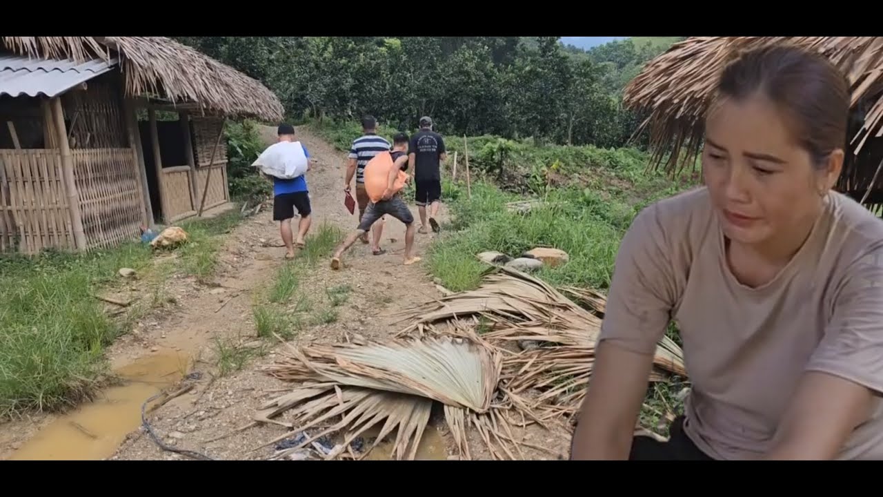 Full video:60 days to build a new house out of bamboo, away from her alcoholic husband