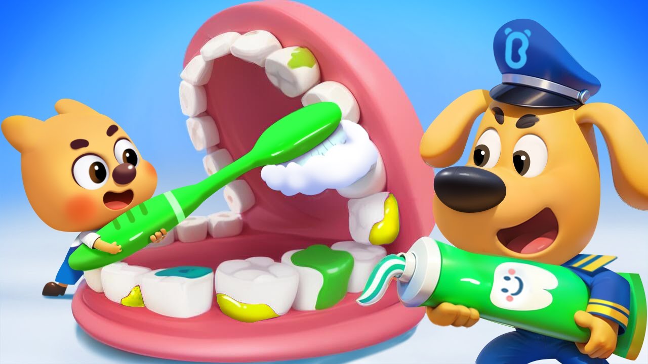 Menyikat Gigi🪥🦷 | Jaga Gigi Sehat | Kartun Anak | Kepala Polisi Labrador | BabyBus Bahasa Indonesia
