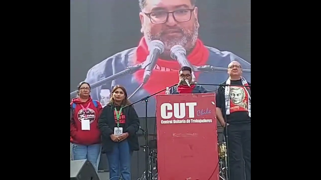 Discurso 1 de mayo 2024, David Acu&ntilde;a Millahueique, presidente CUT Chile