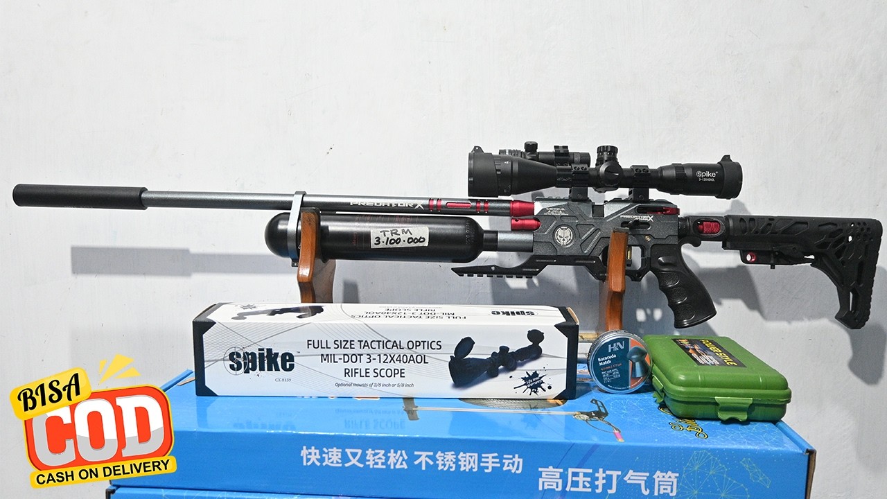Harga senapan angin PCP BOCAP PREDATOR 500CC SERI TRM X TRA BIG FULLSET komplit