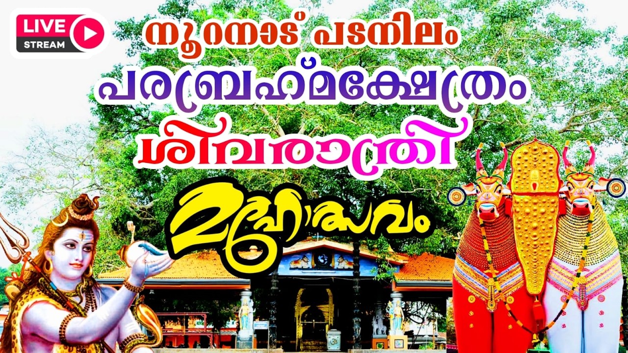 നൂറനാട് പടനിലം പരബ്രഹ്മ ക്ഷേത്രം ശിവരാത്രി മഹോത്സവം | നന്ദികേശന്മാരുടെ രാജകീയ വരവ് | തത്സമയം