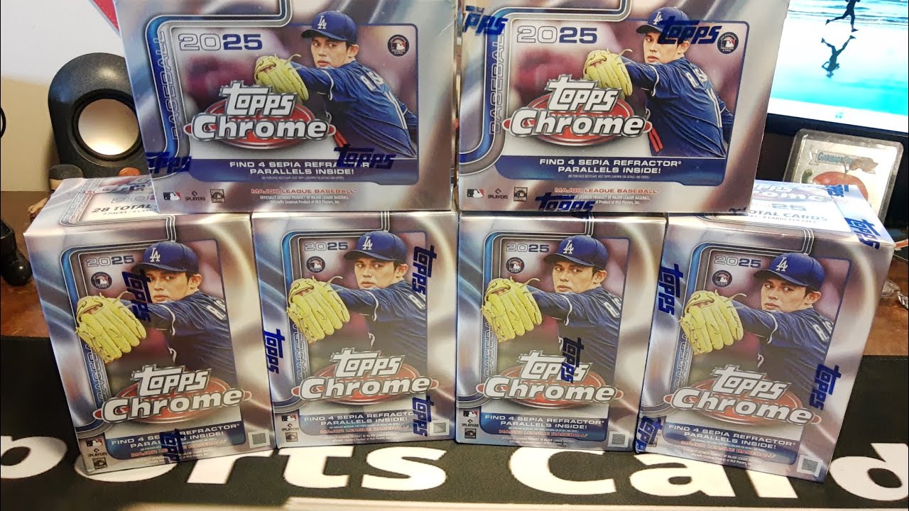 NEW PRODUCT REVIEW! CASE HIT & 2 AUTOS. 2025 Topps Chrome Baseball! 6 blaster rip hunting # & autos!