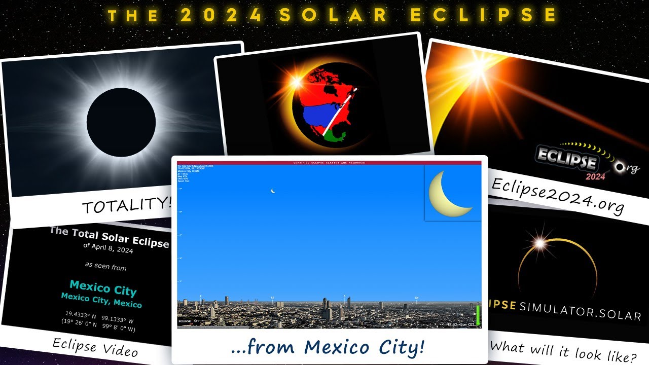 The Total Solar Eclipse of April 8, 2024 from Mexico City, Mexico