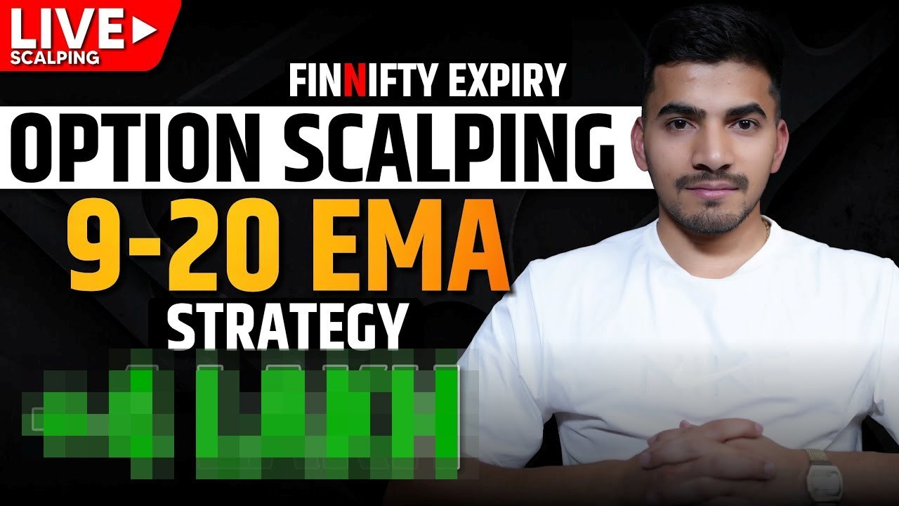 Live Options Scalping with 9-20 EMA Strategy: