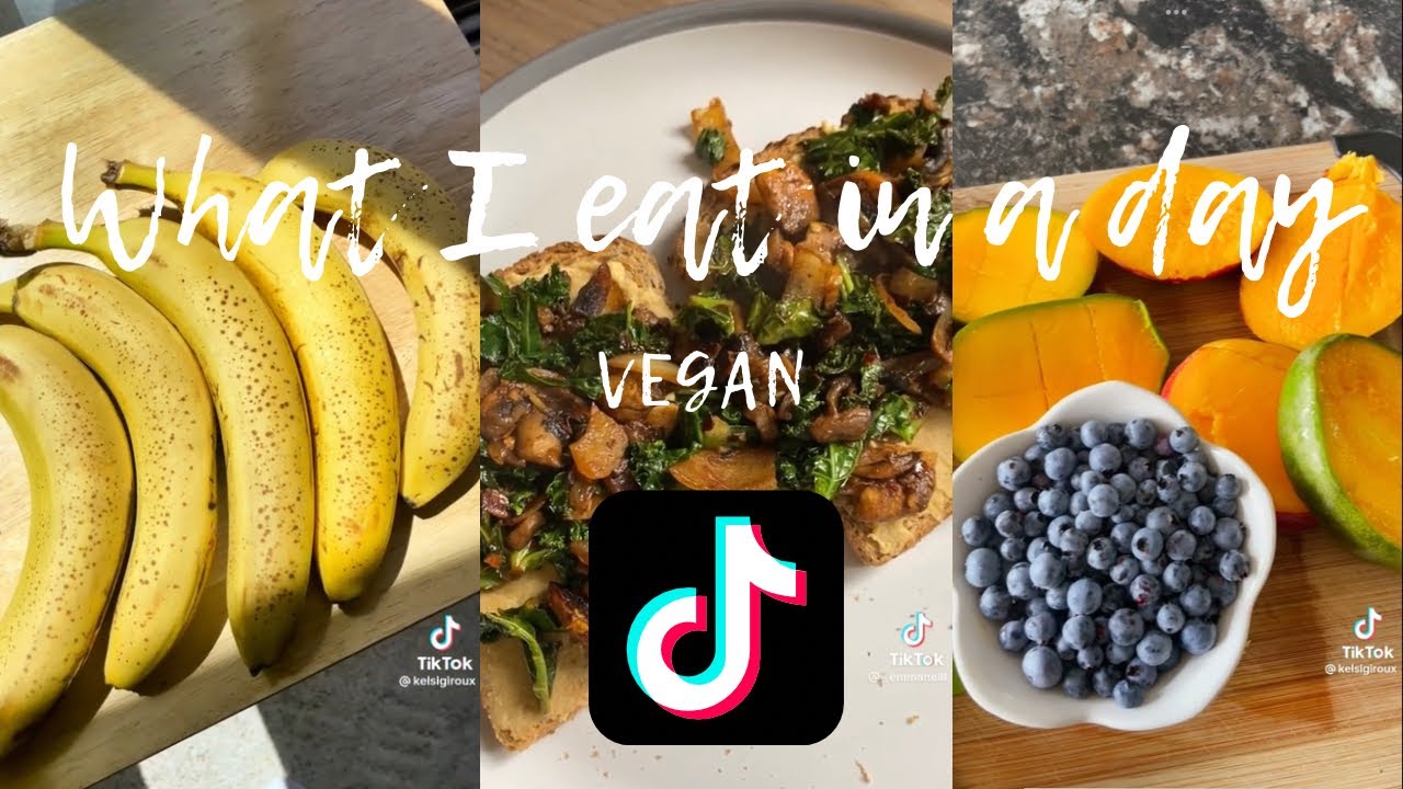 what I eat in a day as vegan 🥗 || tiktok compilation