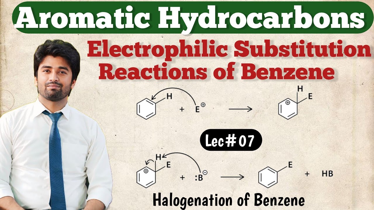 Electrophilic Substitution Reactions of Benzene || Halogenation of Benzene with Mechanism #benzene