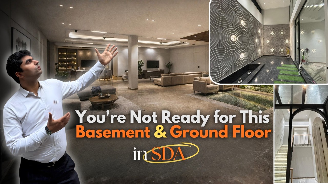 This 450 Sq Yards Luxury Home Redefines South Delhi Living | SDA | Basement & Ground Tour
