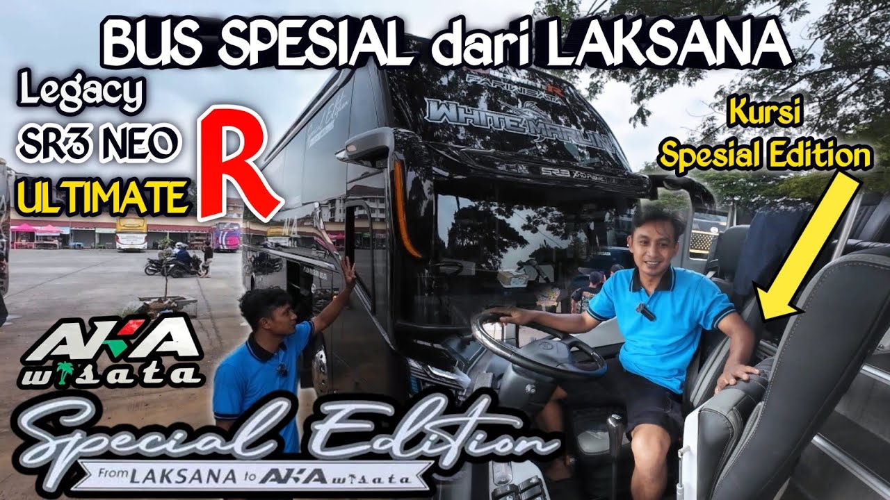 REVIEW‼️BUS SPESIAL EDITION DARI AKA WISATA FROM LAKSANA 😎  WHITE MARLIN