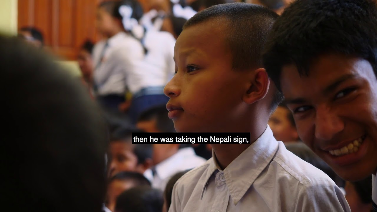 (AUDIO DESCRIPTIONS) Nepal Deaf School Visit with No Barriers